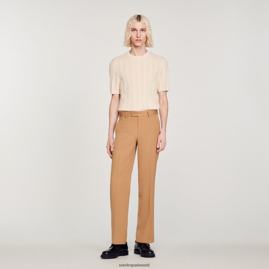 Sandro Paris kehakate mehed villasegu püksid BN4RF603 kaamel