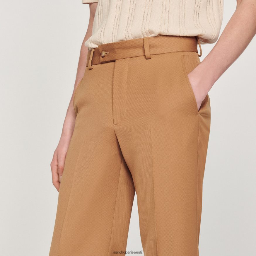 Sandro Paris kehakate mehed villasegu püksid BN4RF603 kaamel