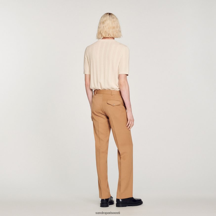 Sandro Paris kehakate mehed villasegu püksid BN4RF603 kaamel