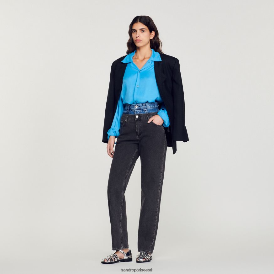 Sandro Paris kehakate mehed hõljuv laialikraega särk BN4RF787 üks värv