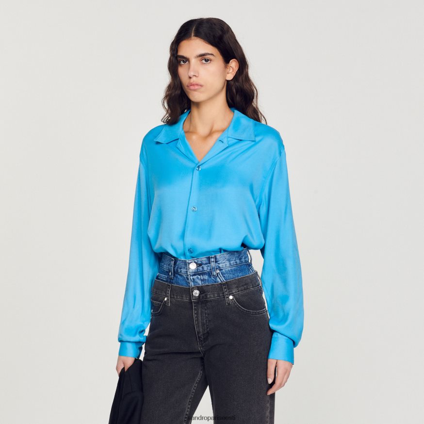 Sandro Paris kehakate mehed hõljuv laialikraega särk BN4RF787 üks värv