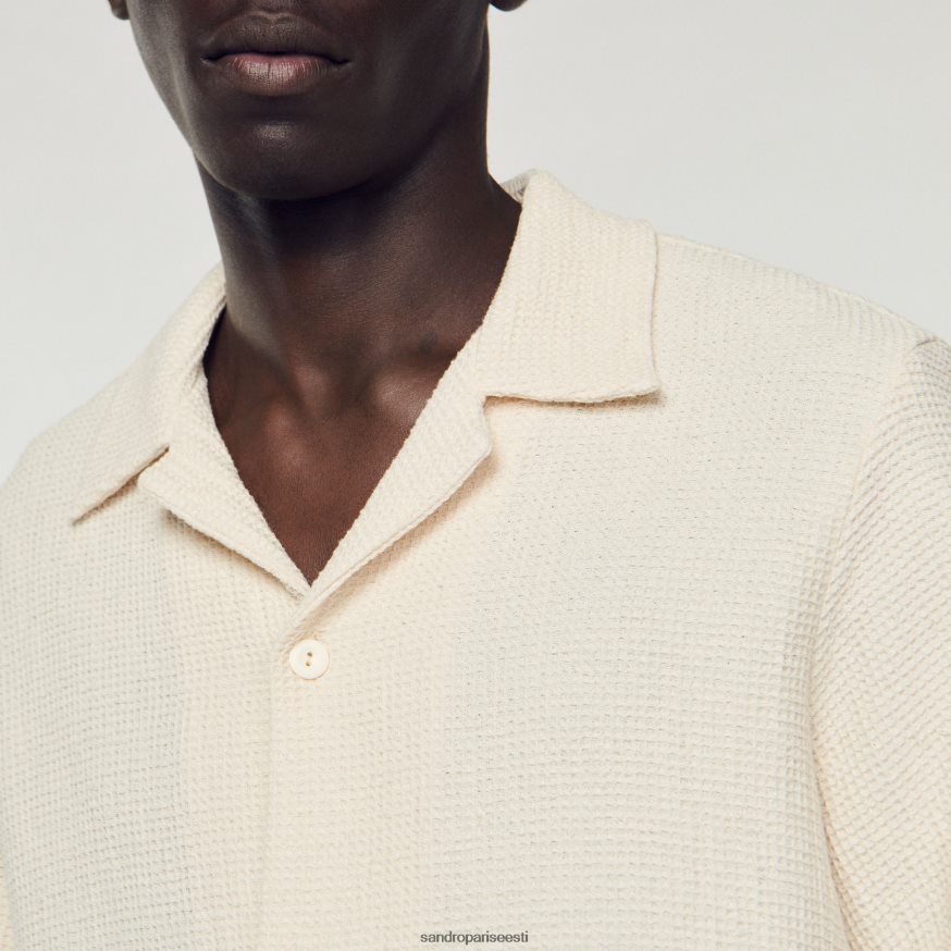 Sandro Paris kehakate mehed kärgstruktuuriga särk BN4RF609 ekru