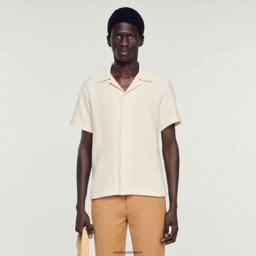 Sandro Paris kehakate mehed kärgstruktuuriga särk BN4RF609 ekru