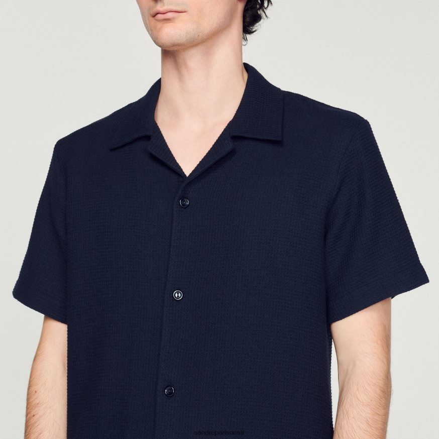 Sandro Paris kehakate mehed kärgstruktuuriga särk BN4RF641 mereväe sinine