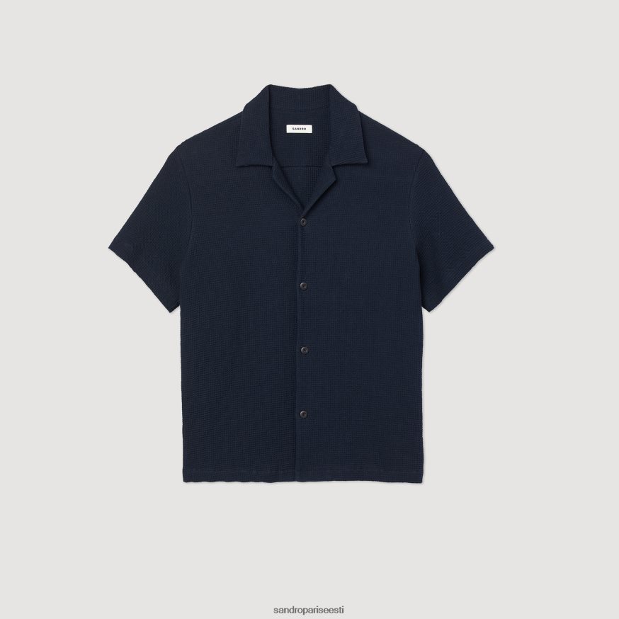 Sandro Paris kehakate mehed kärgstruktuuriga särk BN4RF641 mereväe sinine