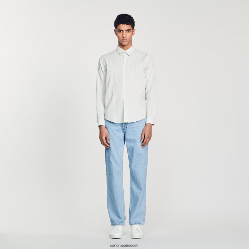 Sandro Paris kehakate mehed klassikaline särk BN4RF778 helesinine