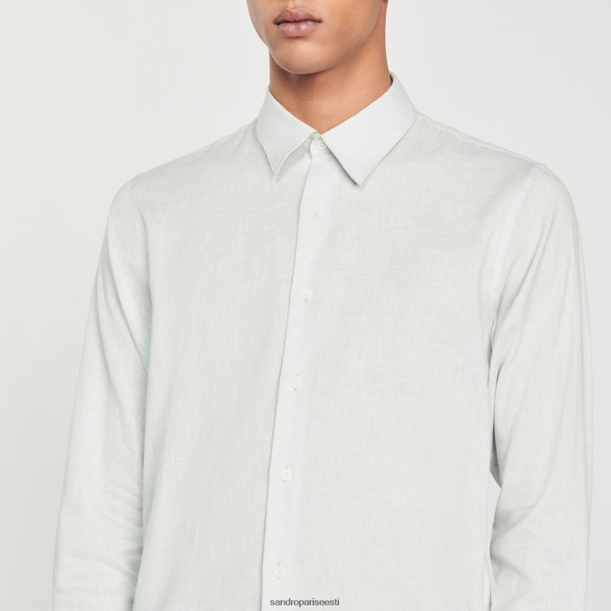 Sandro Paris kehakate mehed klassikaline särk BN4RF778 helesinine