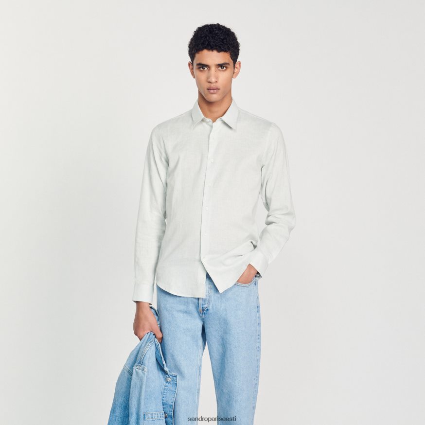 Sandro Paris kehakate mehed klassikaline särk BN4RF778 helesinine