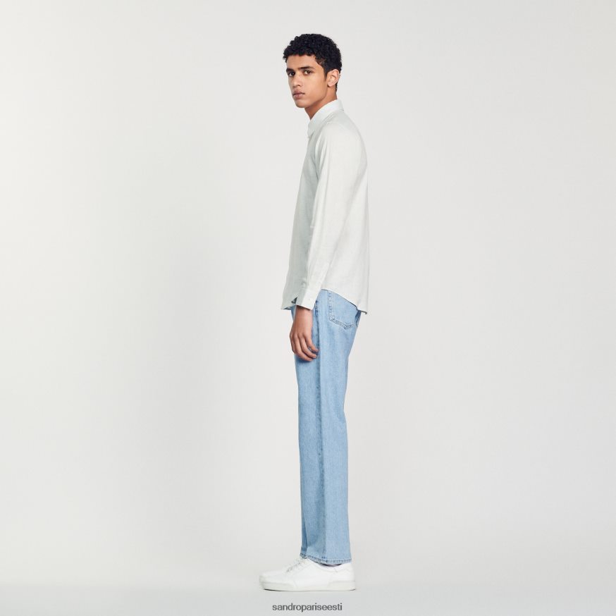 Sandro Paris kehakate mehed klassikaline särk BN4RF778 helesinine