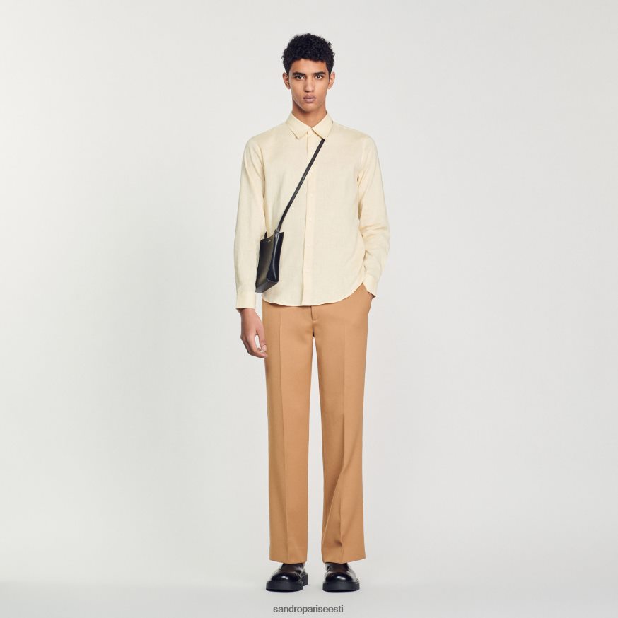 Sandro Paris kehakate mehed klassikaline särk BN4RF779 beež