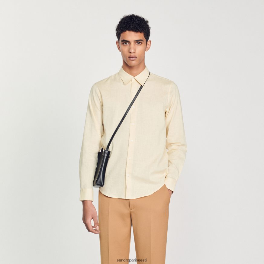 Sandro Paris kehakate mehed klassikaline särk BN4RF779 beež