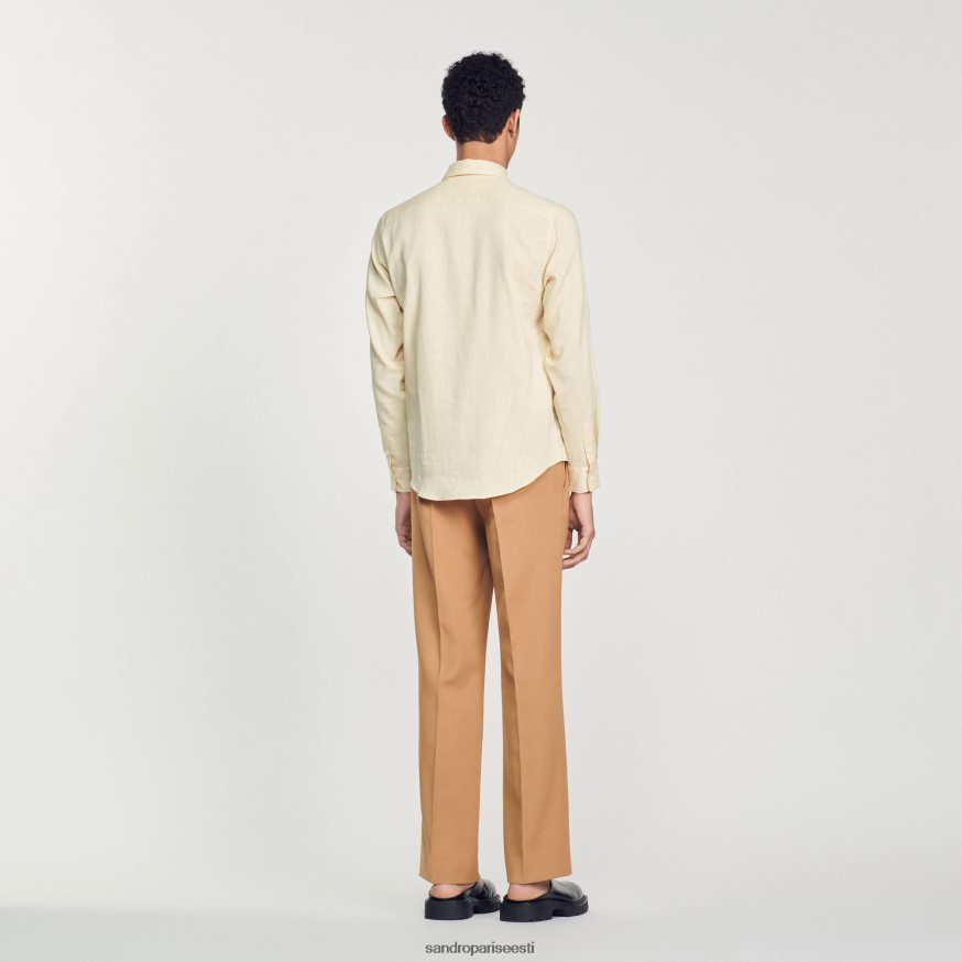 Sandro Paris kehakate mehed klassikaline särk BN4RF779 beež