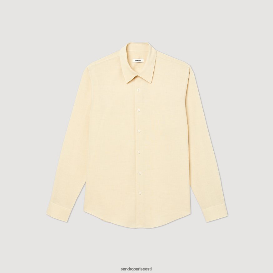 Sandro Paris kehakate mehed klassikaline särk BN4RF779 beež