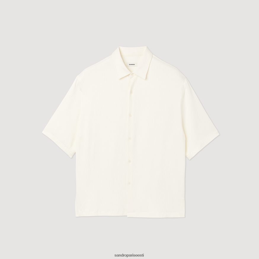 Sandro Paris kehakate mehed lühikeste varrukatega särk BN4RF589 ekru