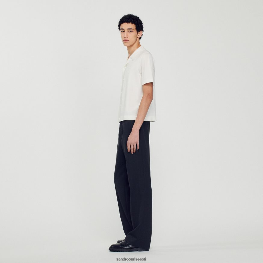 Sandro Paris kehakate mehed lühikeste varrukatega särk BN4RF721 valge