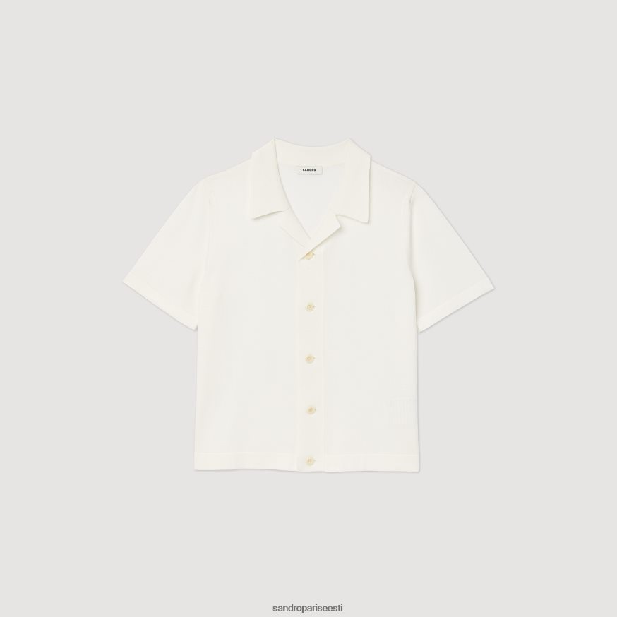 Sandro Paris kehakate mehed lühikeste varrukatega särk BN4RF721 valge