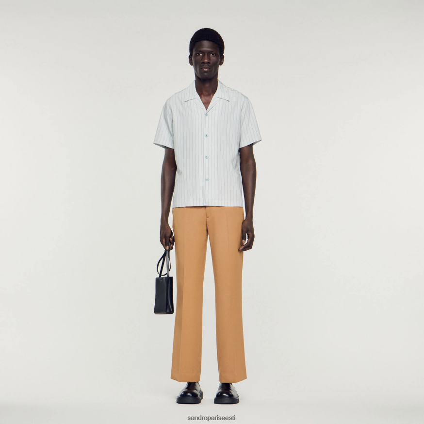 Sandro Paris kehakate mehed lühikeste varrukatega särk BN4RF782 helesinine