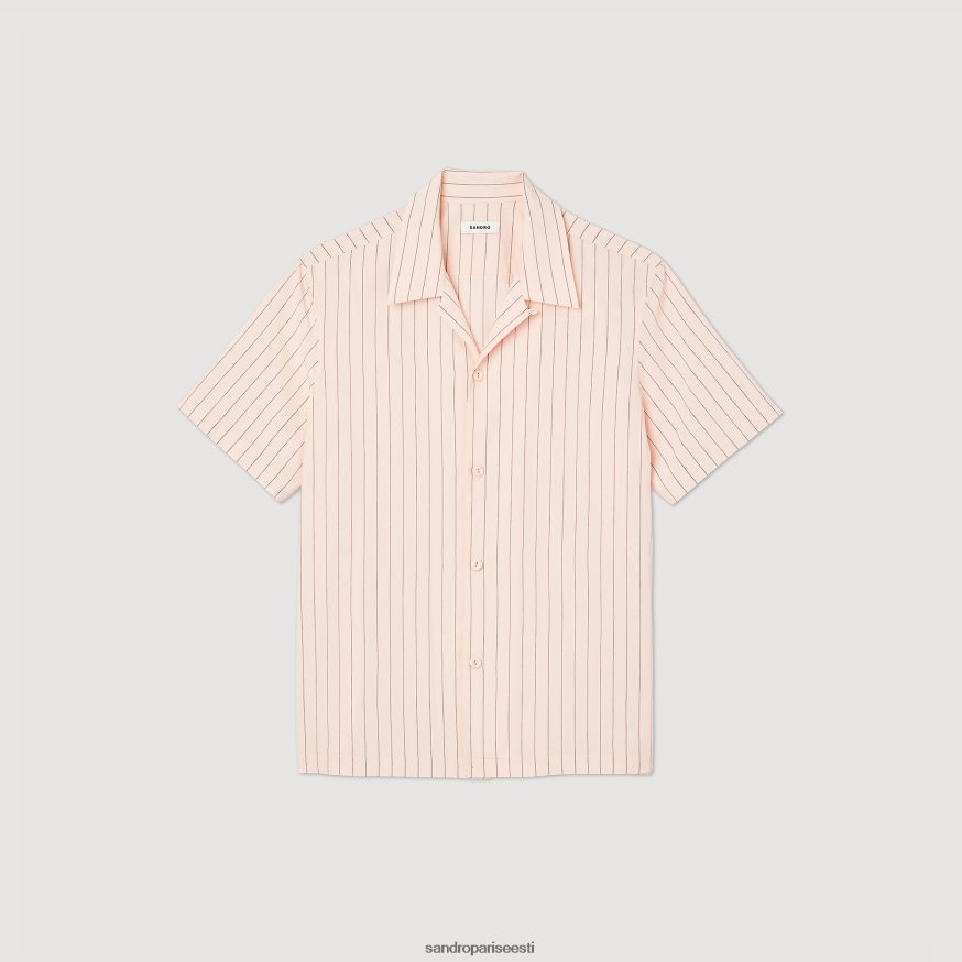 Sandro Paris kehakate mehed lühikeste varrukatega särk BN4RF783 heleroosa