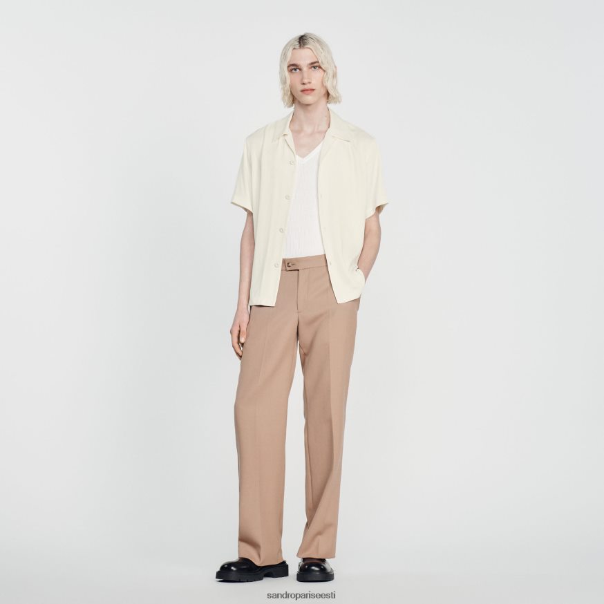 Sandro Paris kehakate mehed lühikeste varrukatega särk BN4RF818 ekru