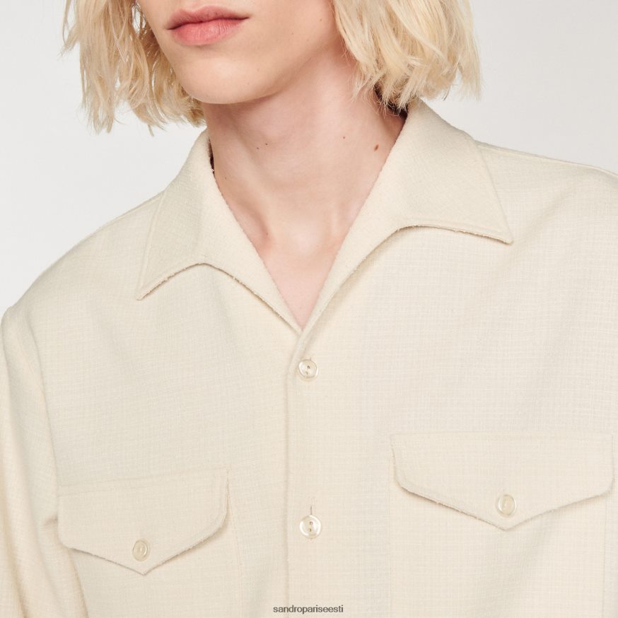 Sandro Paris kehakate mehed lahtine särk BN4RF708 valge