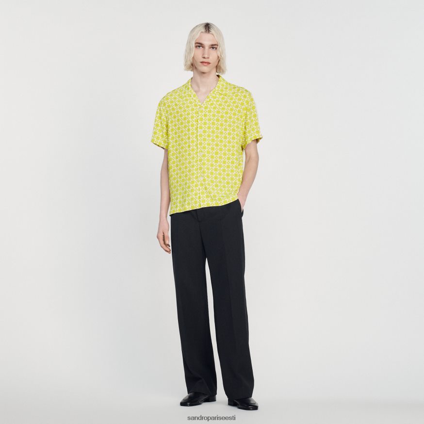 Sandro Paris kehakate mehed lendav lühikeste varrukatega särk BN4RF781 üks värv