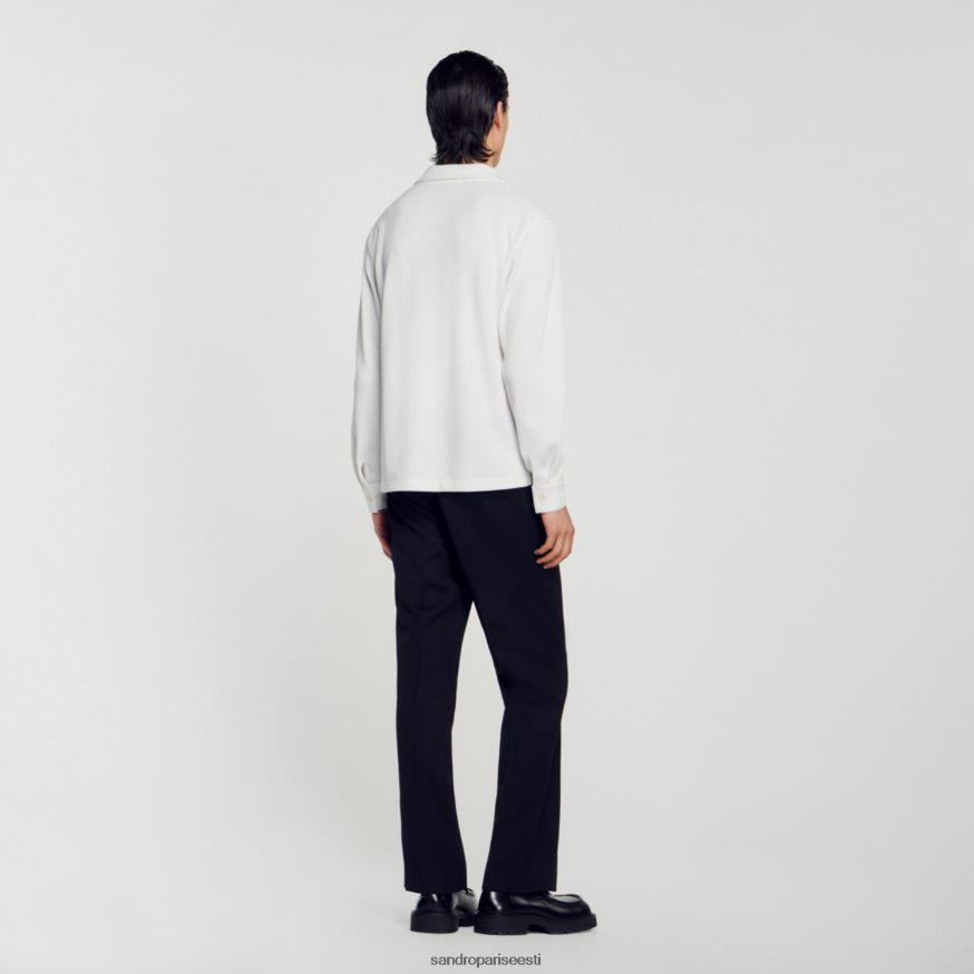 Sandro Paris kehakate mehed pikkade käistega särk BN4RF588 ekru