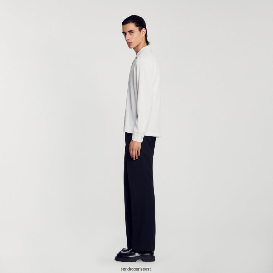 Sandro Paris kehakate mehed pikkade käistega särk BN4RF588 ekru