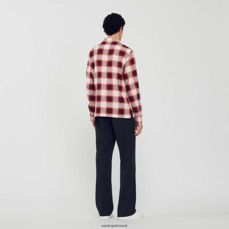 Sandro Paris kehakate mehed ruuduline pluus BN4RF820 punane/ekru