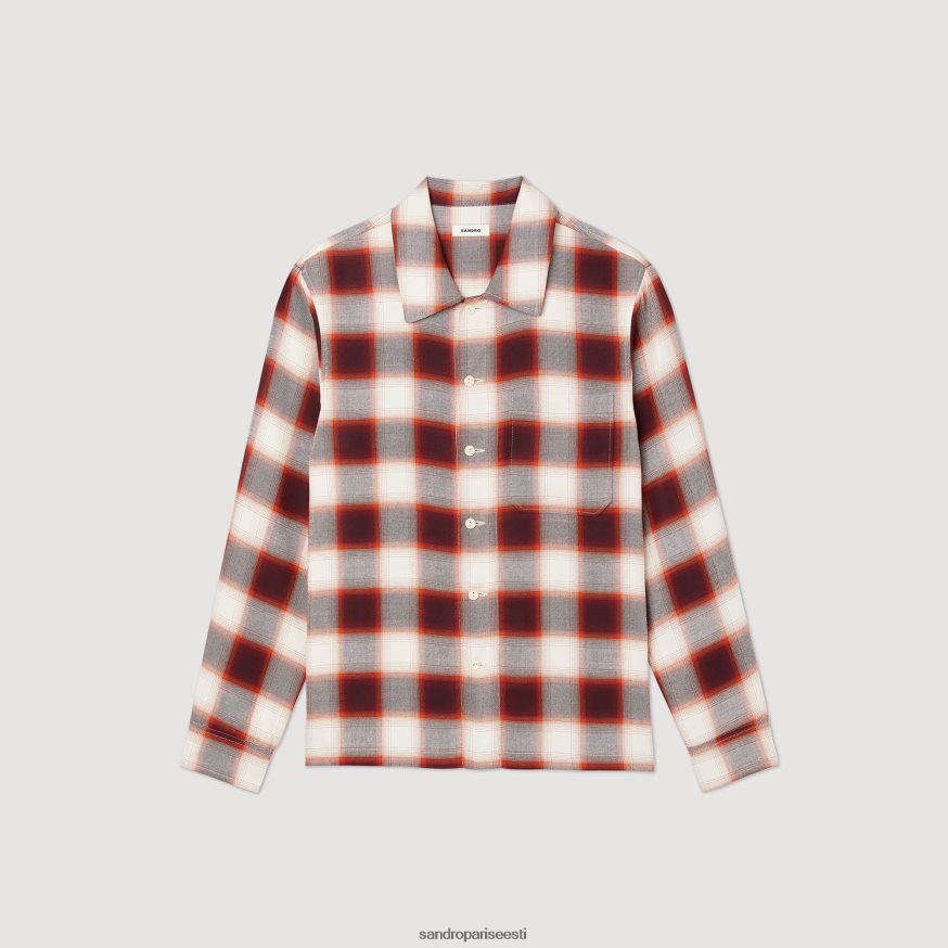 Sandro Paris kehakate mehed ruuduline pluus BN4RF820 punane/ekru