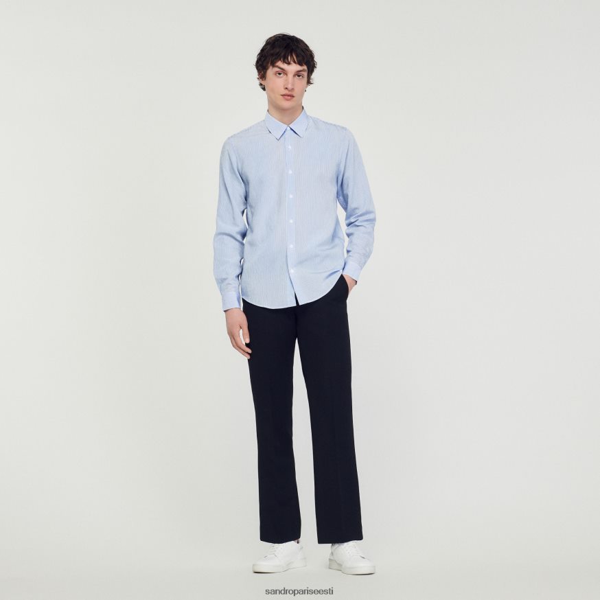 Sandro Paris kehakate mehed triibuline särk BN4RF717 helesinine