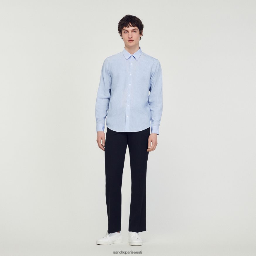 Sandro Paris kehakate mehed triibuline särk BN4RF717 helesinine