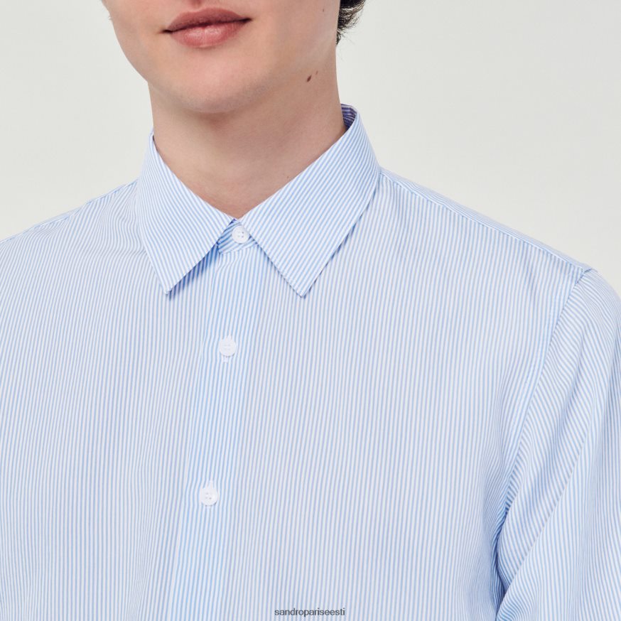 Sandro Paris kehakate mehed triibuline särk BN4RF717 helesinine