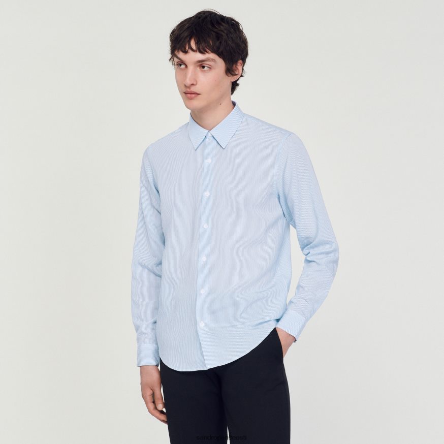 Sandro Paris kehakate mehed triibuline särk BN4RF717 helesinine