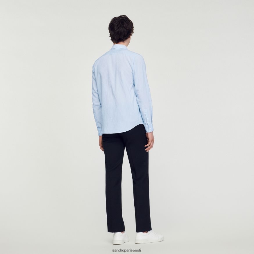 Sandro Paris kehakate mehed triibuline särk BN4RF717 helesinine