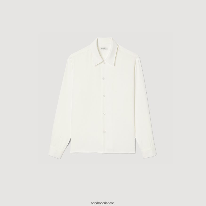 Sandro Paris kehakate mehed voolav särk BN4RF650 valge