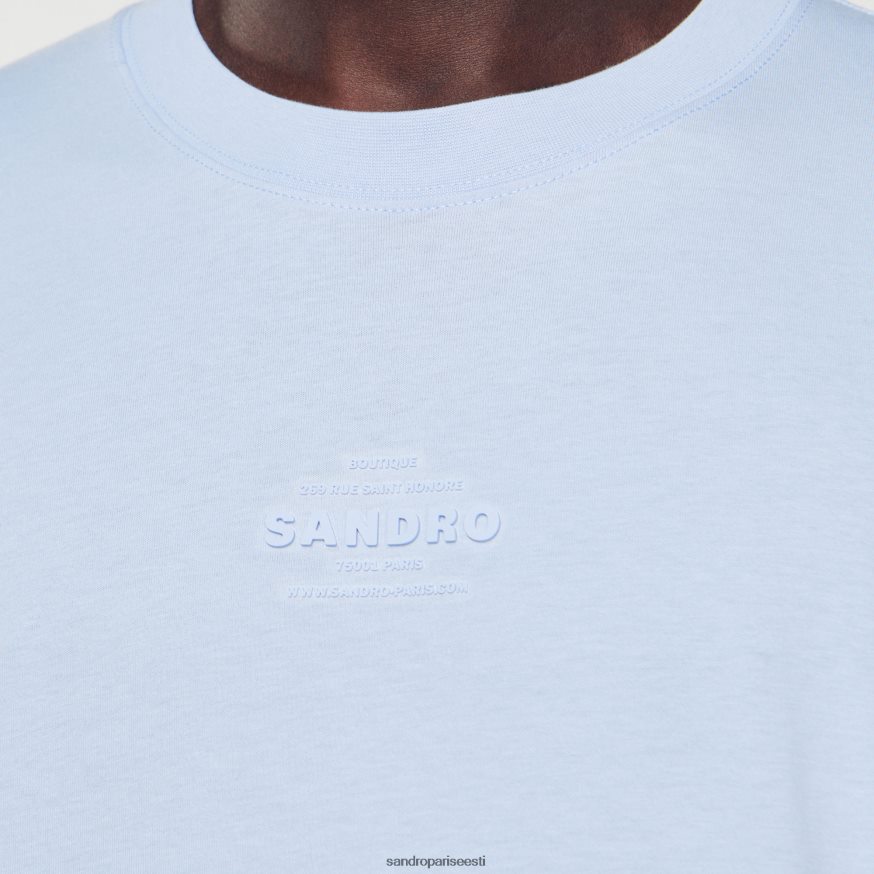 Sandro Paris kehakate mehed kummist logoga T-särk BN4RF739 üks värv