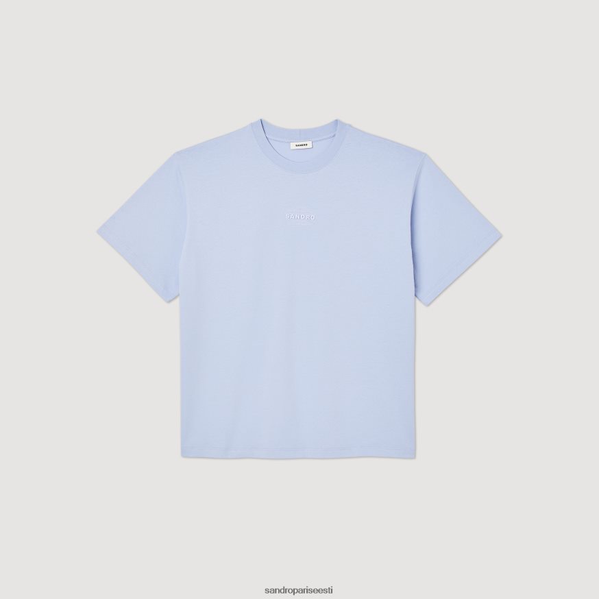 Sandro Paris kehakate mehed kummist logoga T-särk BN4RF739 üks värv