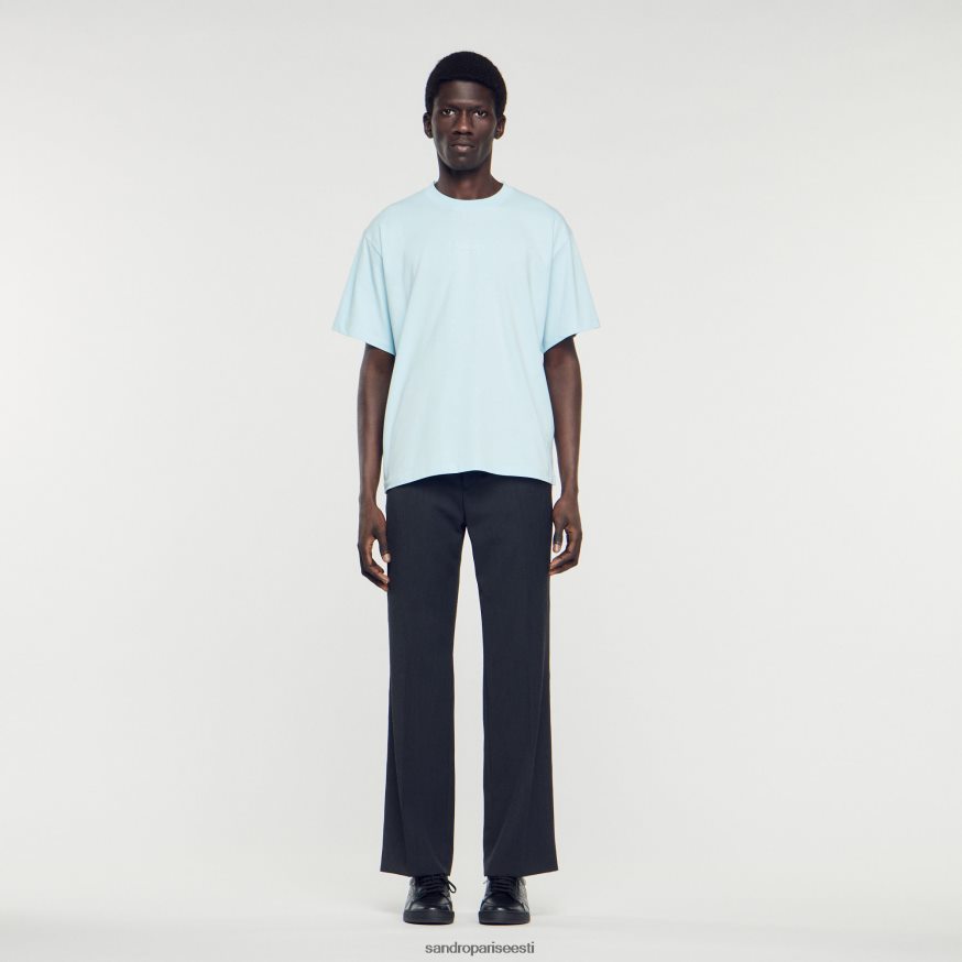 Sandro Paris kehakate mehed kummist logoga T-särk BN4RF804 üks värv