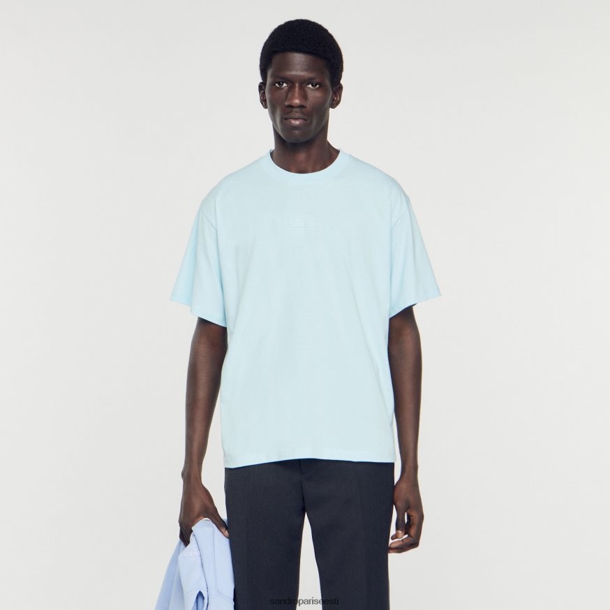 Sandro Paris kehakate mehed kummist logoga T-särk BN4RF804 üks värv