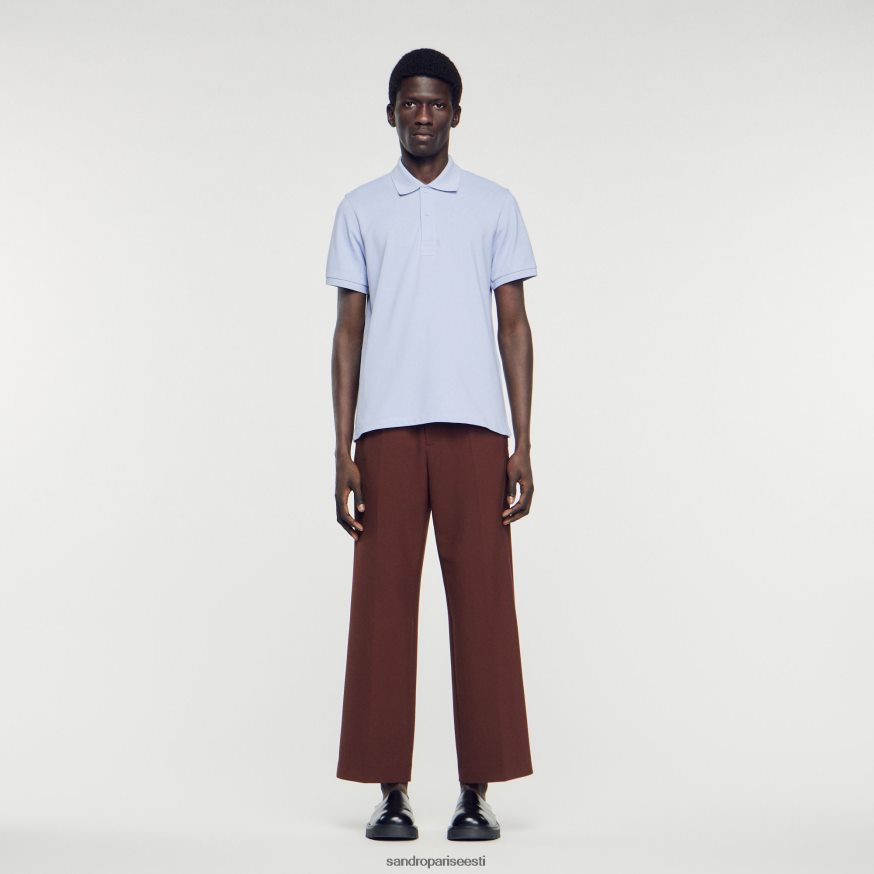 Sandro Paris kehakate mehed kummist logoga polosärk BN4RF807 lillakas