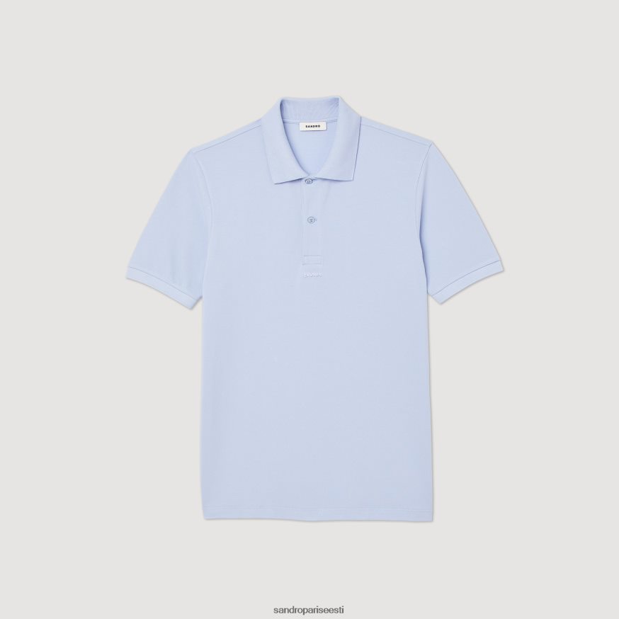 Sandro Paris kehakate mehed kummist logoga polosärk BN4RF807 lillakas