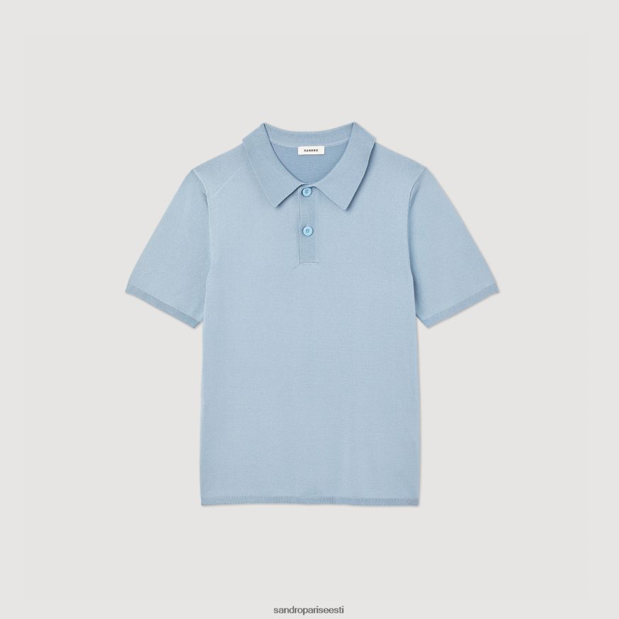 Sandro Paris kehakate mehed lühikeste varrukatega kootud polosärk BN4RF705 üks värv