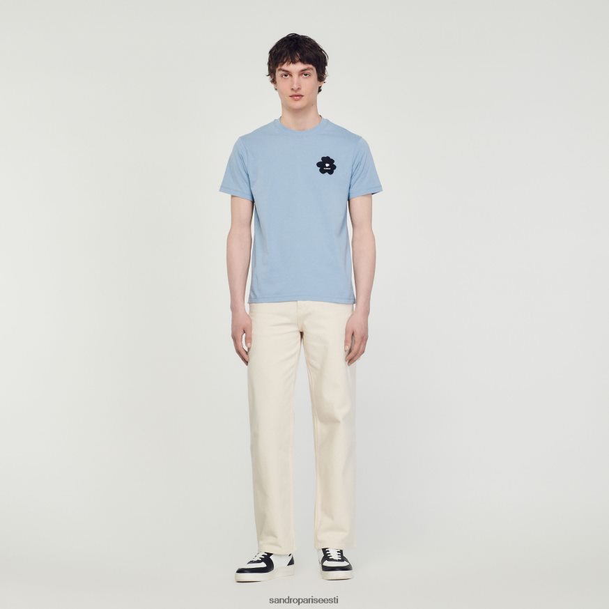 Sandro Paris kehakate mehed lillelapiga t-särk BN4RF719 sinine