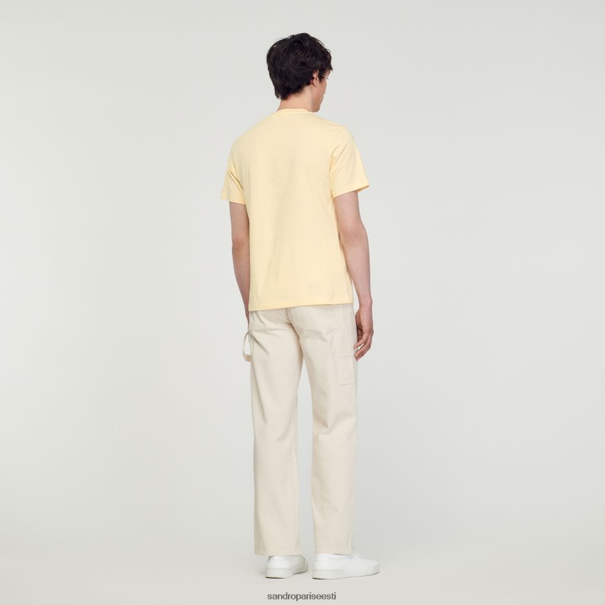 Sandro Paris kehakate mehed lillelapiga t-särk BN4RF720 kreem