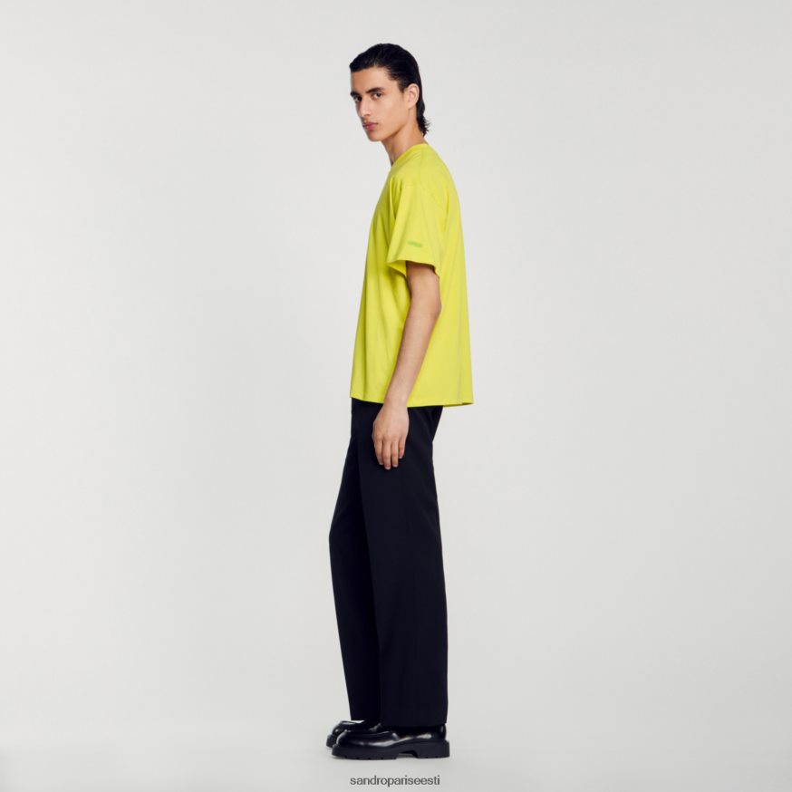 Sandro Paris kehakate mehed meritähe t-särk BN4RF686 aniisiroheline