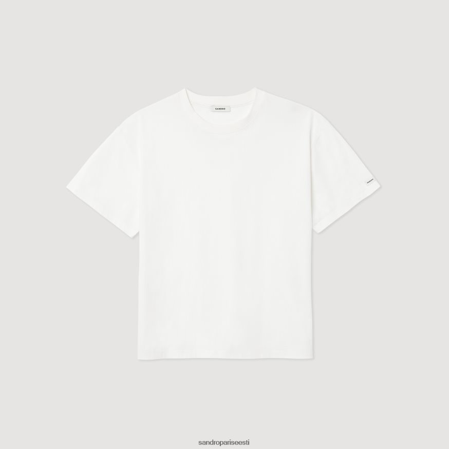 Sandro Paris kehakate mehed orgaanilisest puuvillast t-särk BN4RF624 valge