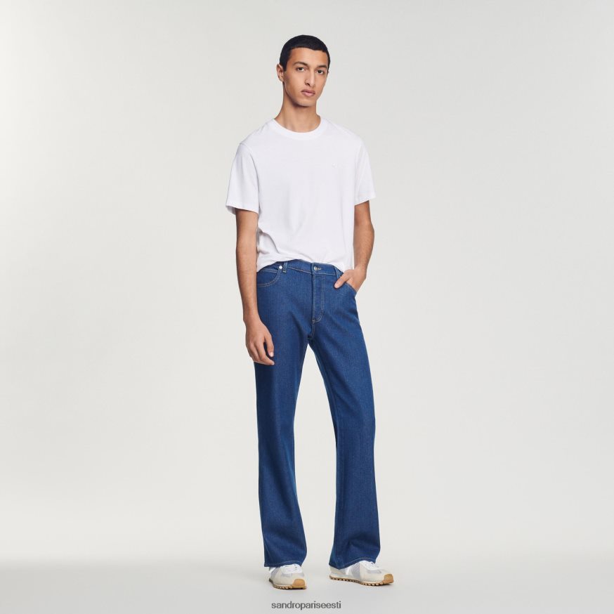 Sandro Paris kehakate mehed puuvillane t-särk BN4RF666 valge