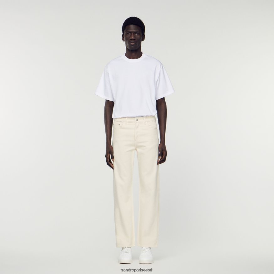 Sandro Paris kehakate mehed puuvillased teksad BN4RF626 ekru