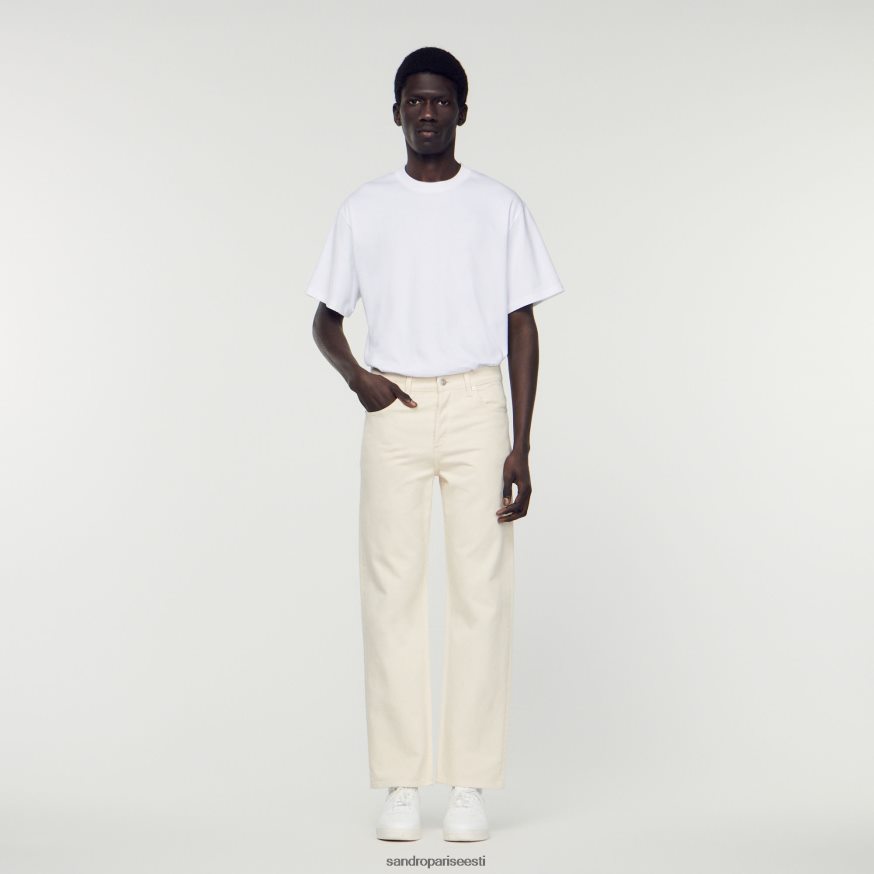 Sandro Paris kehakate mehed puuvillased teksad BN4RF626 ekru