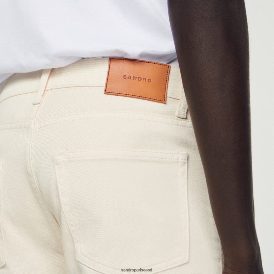 Sandro Paris kehakate mehed puuvillased teksad BN4RF626 ekru